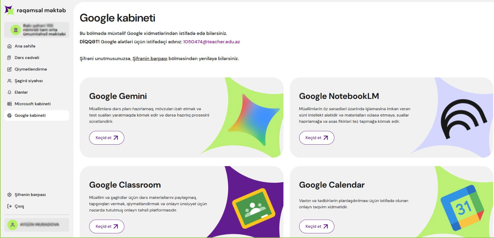 &ldquo;Google&rdquo; alətləri artıq &ldquo;Rəqəmsal məktəb&rdquo;də