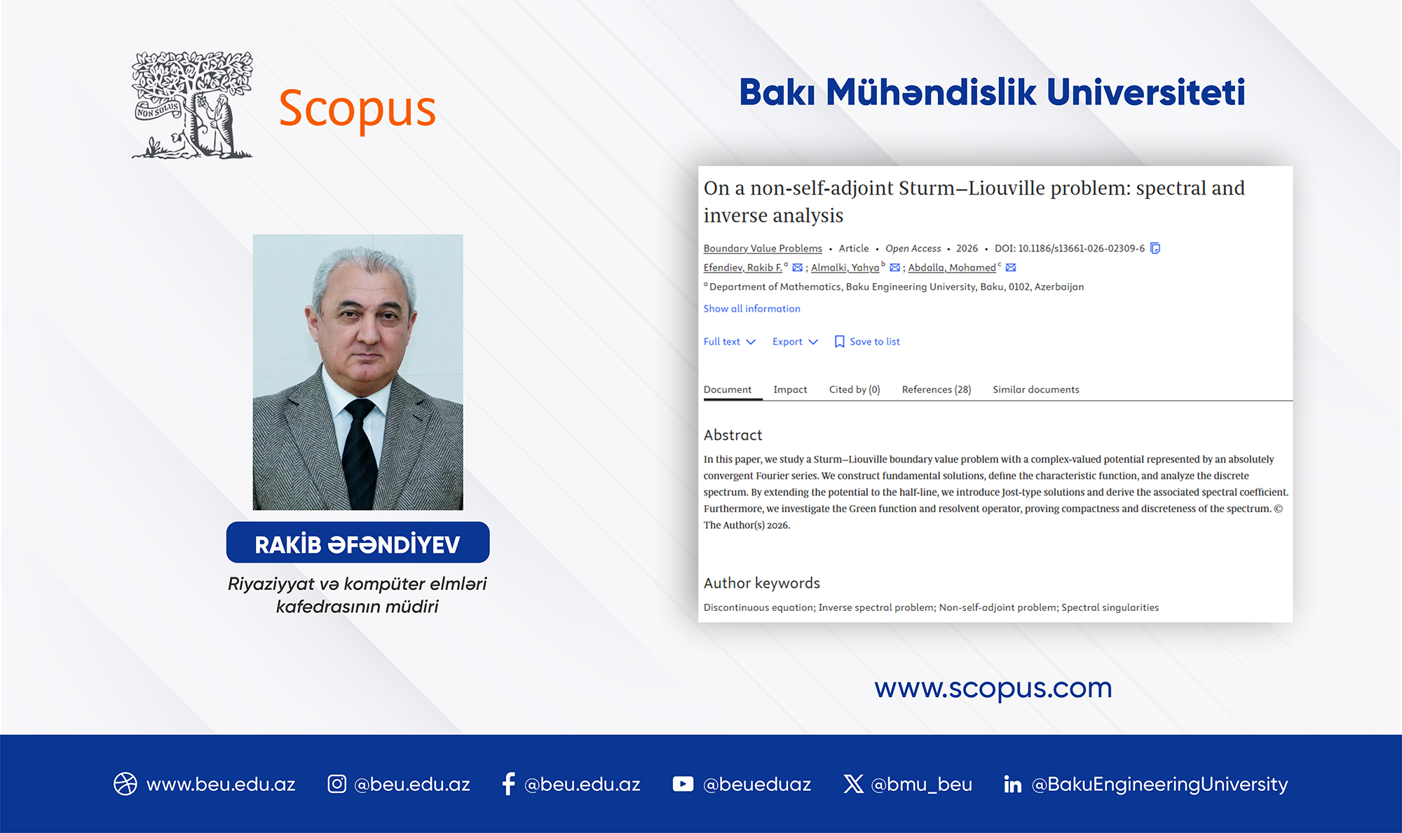BMU aliminin məqaləsi Q1 kateqoriyalı beynəlxalq jurnalda