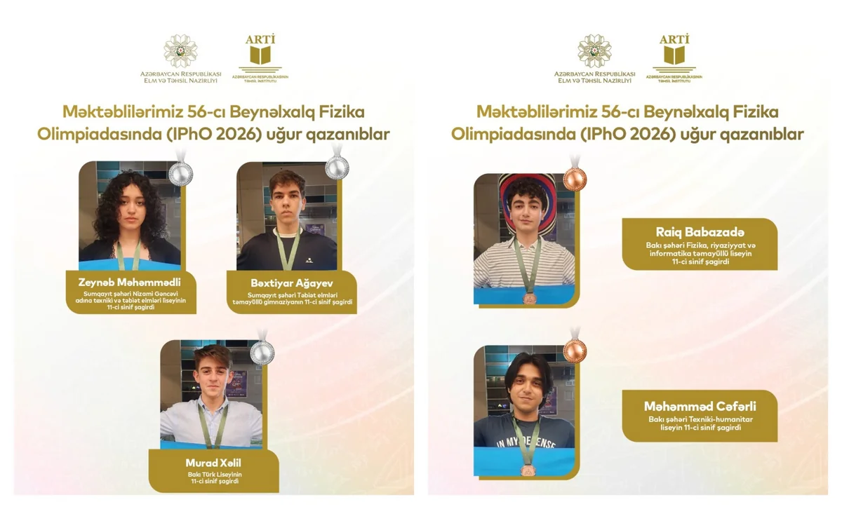 Azərbaycan məktəblilərindən fizika olimpiadasında tarixi nəticə