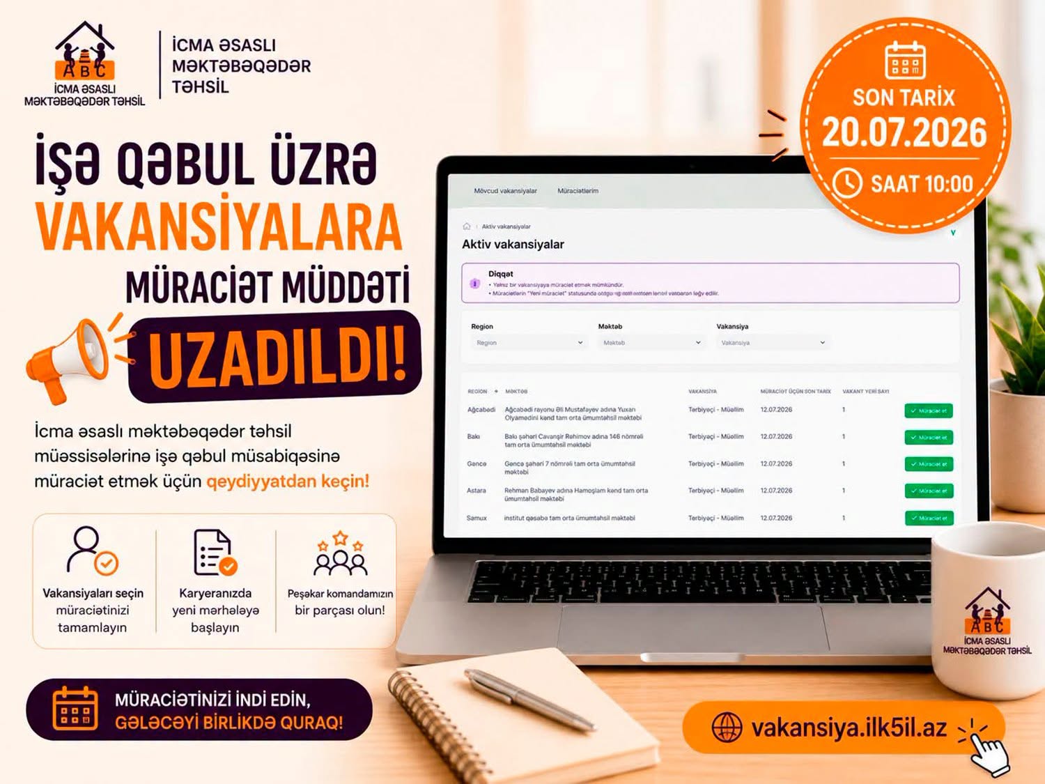 Bağça müəllimləri üçün vakansiya seçiminin vaxtı uzadılıb