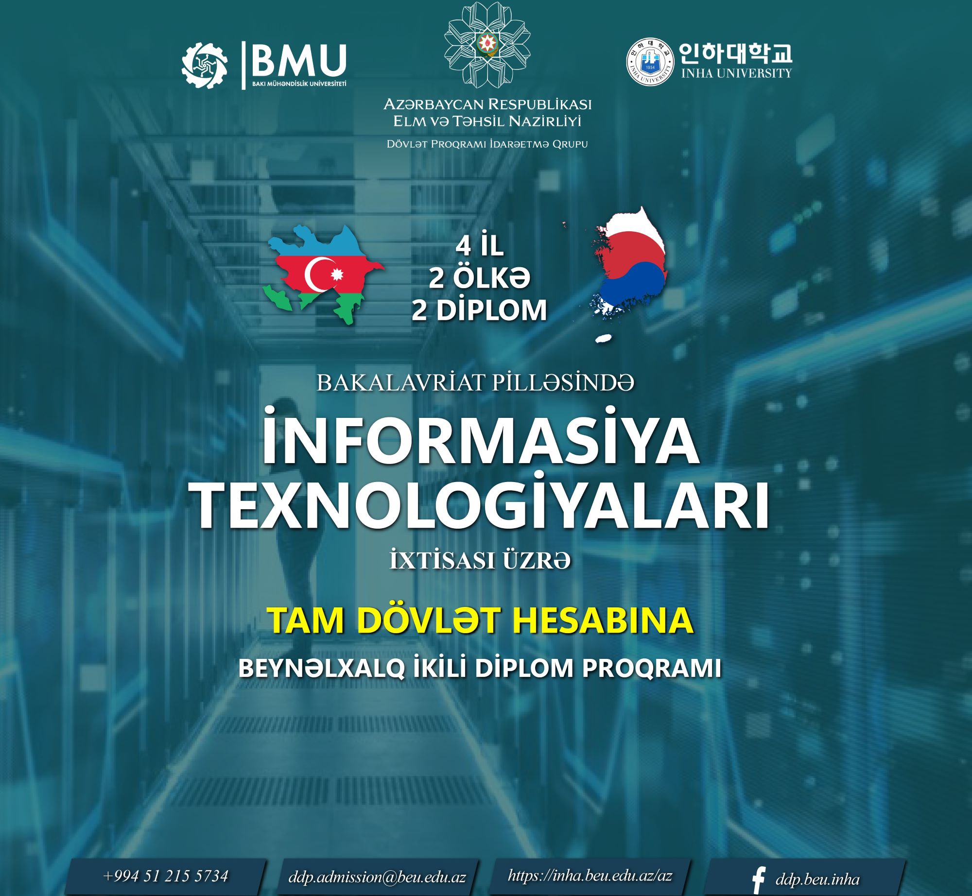 BMU &ldquo;İnformasiya texnologiyaları&rdquo; ixtisası üzrə abituriyentlər üçün geniş imkanlar yaradır