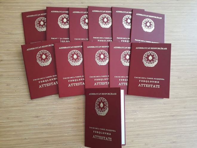 538 nəfər məktəbi fərqlənmə attestatı ilə bitirib