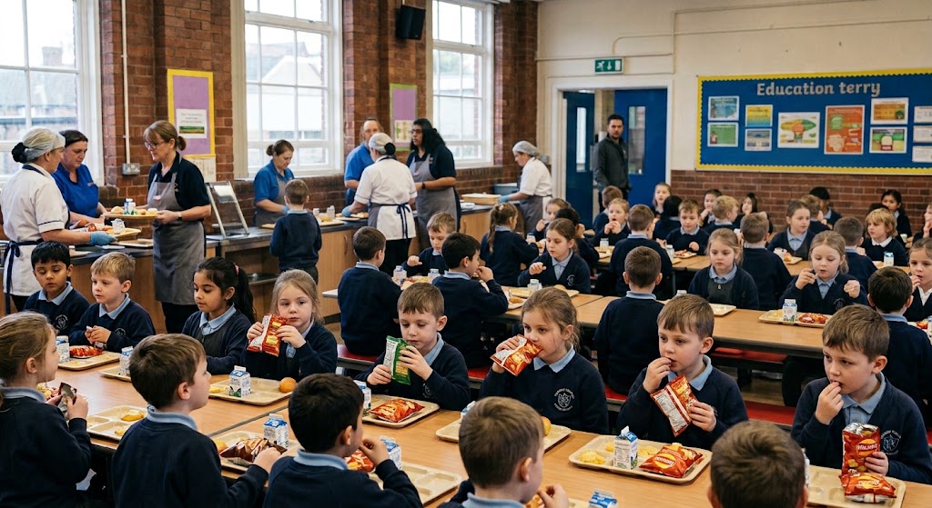İngiltərə məktəblərində şok: uşaqlara səhər yeməyində çips verilir