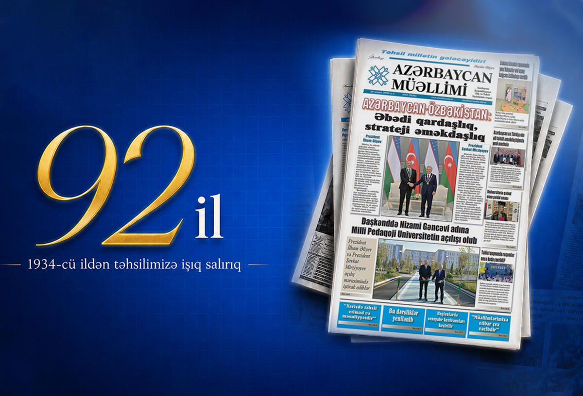 &ldquo;Azərbaycan müəllimi&rdquo; qəzeti 92&nbsp;yaşını qeyd edir