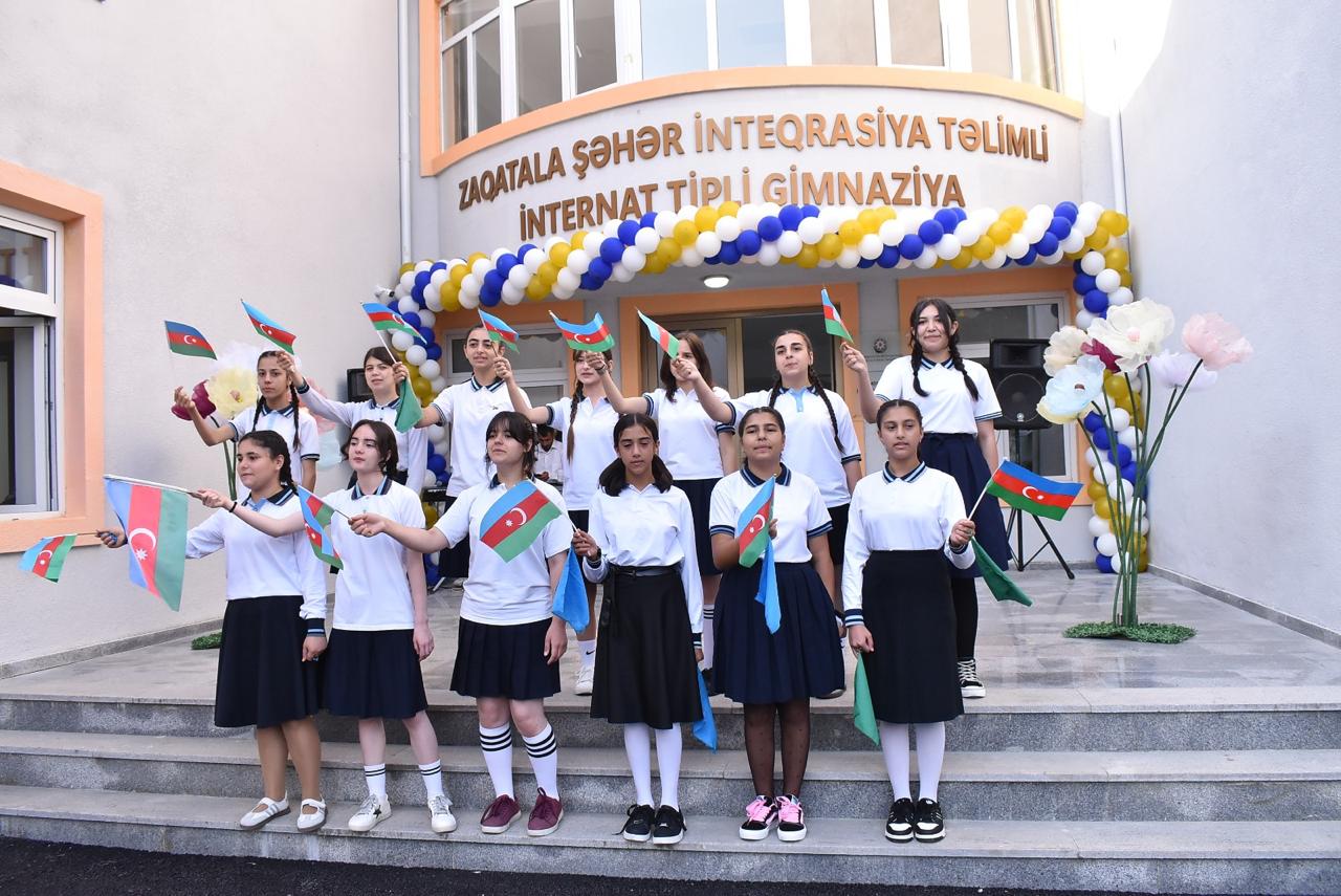 Zaqatalada əsaslı təmir olunan gimnaziyanın açılışı olub