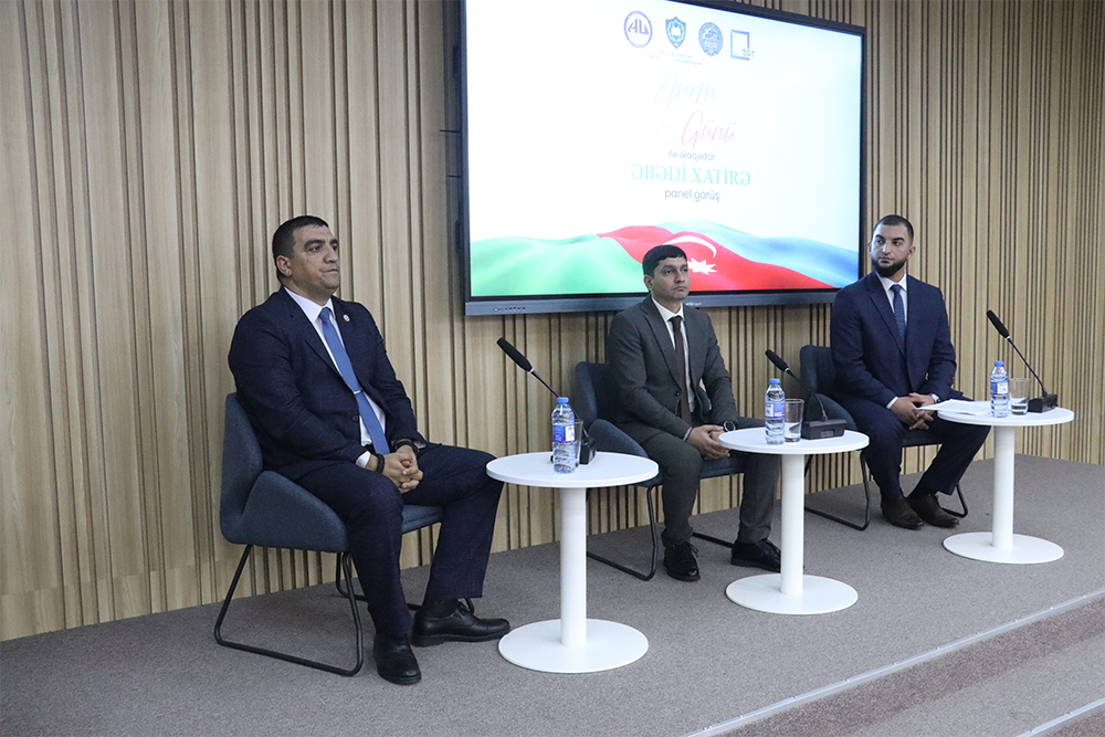 Azərbaycan Universitetində Vətən müharibəsi qazisi ilə tələbələrin görüşü olub