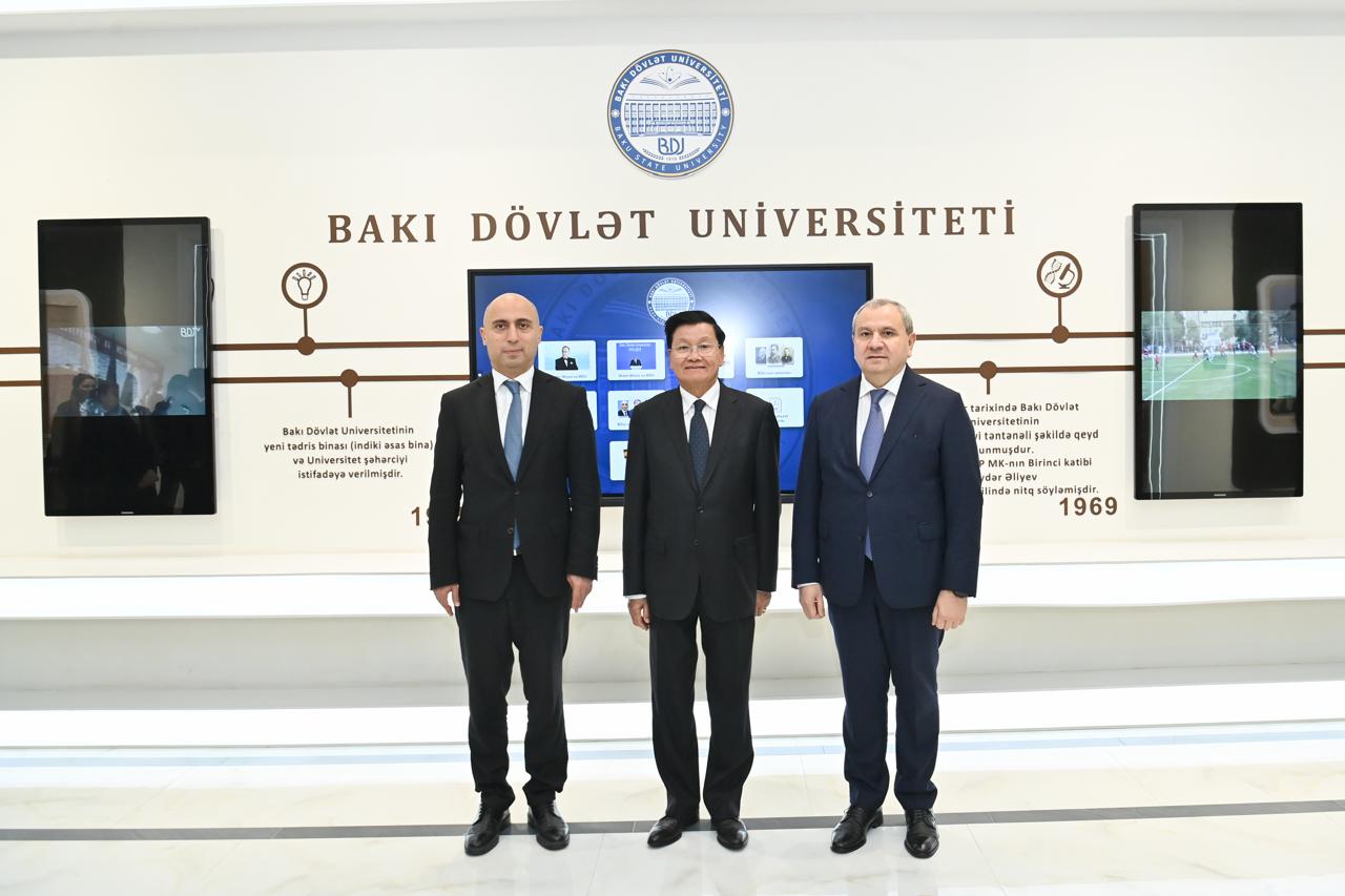 Laos Prezidenti və elm və təhsil naziri BDU-da tələbələrlə görüşüb